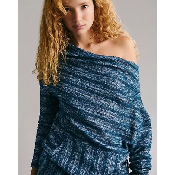Free People Free-Est Ava Pullover Sailor Blue NWOT - Picture 2 of 8